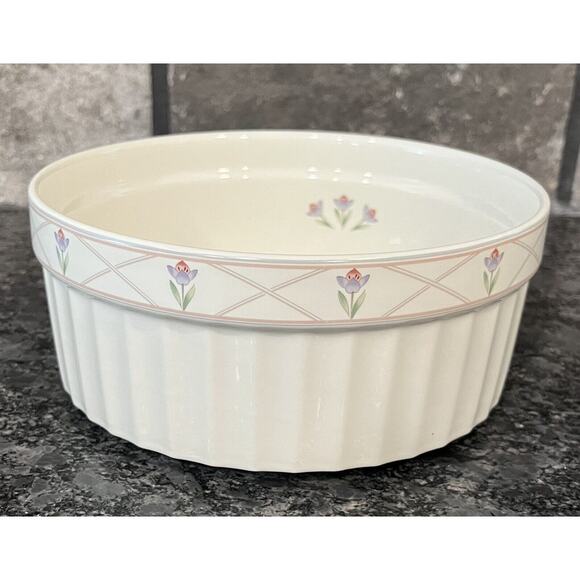 Gorham Lindsay Town & Country Gourmet Collection 7” Round Soufflé Serving Bowl - Picture 2 of 3